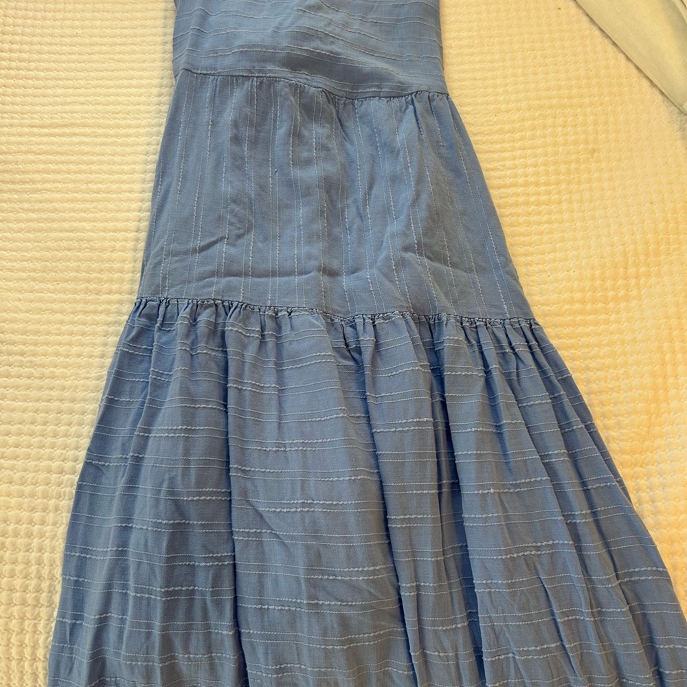 Haute Hippie Light Blue Smocked Skirt